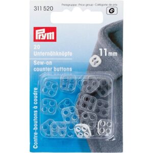 Unternähknöpfe - Kunststoff , 11 mm