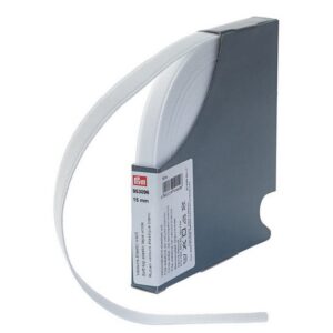 Velour-Elastic, weiss 15 mm 15 mm breit