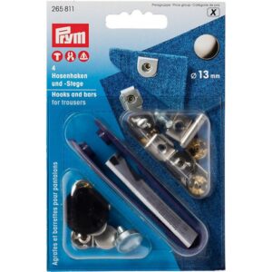 Nähfrei Hosenhaken und -Stege silber 13 mm