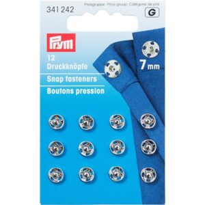 Annähdruckknöpfe silber 7 mm