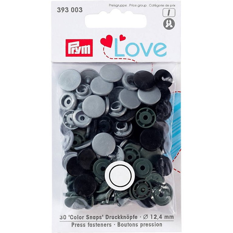 Color Snaps Grau Schwarz Mix