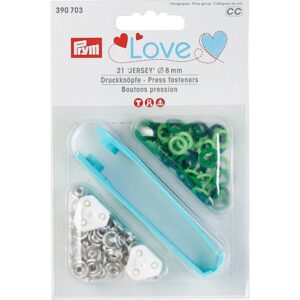 Druckknöpfe Jersey Love Grün Mix 8 mm