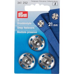 Annähdruckknöpfe silber 21 mm