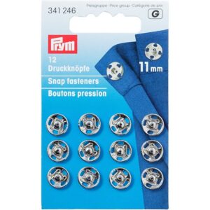 Annähdruckknöpfe silber 11 mm