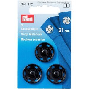 Annähdruckknöpfe schwarz 21 mm