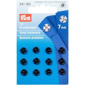 Annähdruckknöpfe schwarz 7 mm