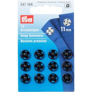 Annähdruckknöpfe schwarz 11 mm