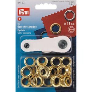 Ösen mit Scheiben gold 11 mm
