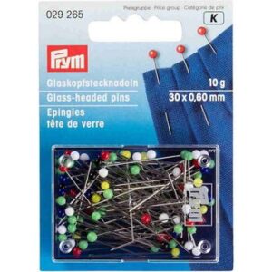 Glaskopfstecknadeln 30 x 0,60 mm
