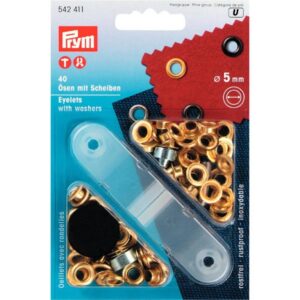 Ösen und Scheiben gold 5 mm