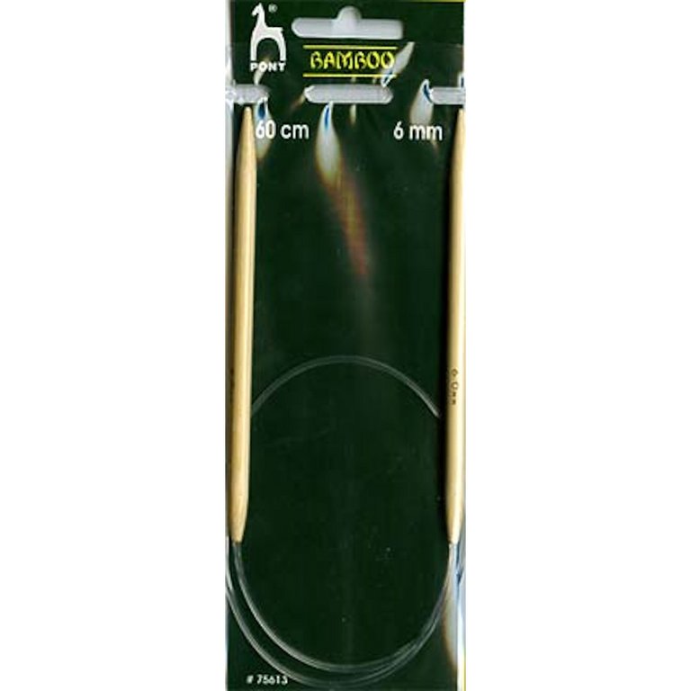 Bamboo Rundstricknadel 60cm/6 mm