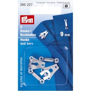 Hosen und Rockhaken 9mm silber