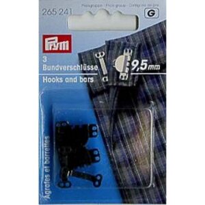 Hosen und Rockhaken 9.5 mm schwarz