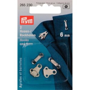 Hosen und Rockhaken 6 mm silber