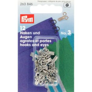 Haken und Augen silber