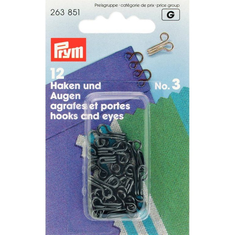 Haken und Augen schwarz